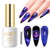 Picture of Imtiti 9D Cat Eye Gel Nail Polish, 15ML Blue Chameleon Holographic Glitter Cat Eye Gel Polish with Magnet UV LED Magnetic Gel Nail Polish Sparkly Home DIY Manicure Nail Salon Kit