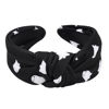 Picture of Budsmile Halloween Headbands for Women Girls Gifts Spooky Ghost Knotted Wide Headband Embellished Costume Party Outfits Hair Accessories Cute Makeup Hair Hoop