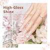 Picture of RARJSM Nude Gel Polish for French Manicure,Sheer Jelly Pink Gel Nail Polish Set of 6 Transparent Colors Clear Light Brown Pure White Neutral Nail Varnish LED UV Curing Requires 7.5ml for Home Salon