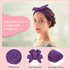 Picture of Flylipu Heatless Curling Rod Headband, Upgraded 60' Extra Long Soft Velvet Hair Curlers to Sleep In, No Heat Curls for Most Hair Types, Includes Directions (Purple, 1 Count)