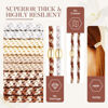 Picture of FORENEE Hair Ties No Damage - 10PCS Ponytail Holders - Elastic Hair Ties for Thick Hair - Braided Hair Bands for Women Girls's Hair - Milk apricot color