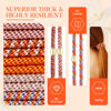 Picture of FORENEE Hair Ties No Damage - 10PCS Ponytail Holders - Elastic Hair Ties for Thick Hair - Braided Hair Bands for Women Girls's Hair - Persimmon Orange
