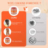 Picture of FORENEE Hair Ties No Damage - 10PCS Ponytail Holders - Elastic Hair Ties for Thick Hair - Braided Hair Bands for Women Girls's Hair - Persimmon Orange