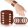 Picture of FORENEE Hair Ties No Damage - 10PCS Ponytail Holders - Elastic Hair Ties for Thick Hair - Braided Hair Bands for Women Girls's Hair - Brown