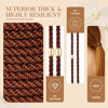 Picture of FORENEE Hair Ties No Damage - 10PCS Ponytail Holders - Elastic Hair Ties for Thick Hair - Braided Hair Bands for Women Girls's Hair - Brown