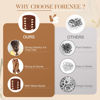 Picture of FORENEE Hair Ties No Damage - 10PCS Ponytail Holders - Elastic Hair Ties for Thick Hair - Braided Hair Bands for Women Girls's Hair - Brown