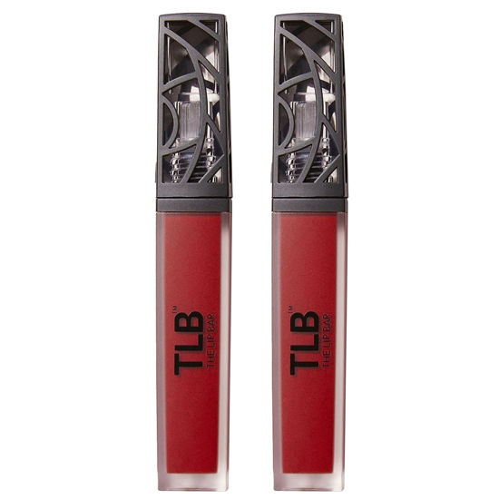Picture of The Lip Bar - Nonstop Liquid Matte Lipstick 2-Pack, Bawse Lady (Blue Red) - High Pigment - One Swipe - Long Lasting - Jojoba Oil & Vitamin E - Vegan & Cruelty Free - Makeup & Cosmetics - .24 fl oz