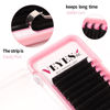 Picture of VEYES INC Easy Fan Volume Lash Extensions 03 05 07 J/B/L/C/CC/D/DD Curl 8-25mm Mixed & Single Length Tray, Matte Black Self Fanning Eyelashes, Professional Supplies for Lash Techs (0.07 D 17mm)