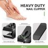 Picture of Heavy Duty Straight Blade Nail Clippers for Thick Toenails, Professional Stainless Steel Fingernail Toenail Clippers Trimmers - Thick Wide Jaw Toe Nail Clippings for Seniors, Men & Women (Black)