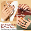 Picture of modelones Nail Polish Set 6 Colors, Nude Brown Maroon Gray Quick Dry Mini Nail Lacquer Kit, Burnt Orange Winter Nail Art DIY Home Travel Salon Nail Art Manicure Gift for Women Girls