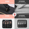 Picture of Mocado Travel Makeup Bag with LED Lighted Mirror,Travel Makeup Organizer, Makeup Case with 8 Makeup Brushes and 10x Magnifying Mirror, 3 Color Lighting, Adjustable Divider Makeup Box(Black Lozenge)