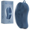 Picture of MainBasics Exfoliating Silicone Body Scrubber Pro 2-in-1 Shower Scrubber for Body, Silicone Loofah and Body Exfoliator (Dark Blue, Body + Exfoliate)