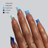 Picture of BTArtboxnails XCOATTIPS French Tip Press On Nails - Blue Press On Nails Long, Square Fake Nail Tips, 150Pcs Soak Off Soft Gel Acrylic Brown Nail Extension in 15 Sizes
