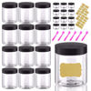 Picture of 8oz Plastic Jars with Lids 8 oz Plastic Containers with Lids + 20g Sample Containers (Set of 24) Airtight Container for Lip Scrub, Body Butters, Cream, Slime, Craft Storage