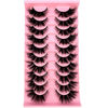 Picture of HBZGTLAD Soft Mink Eyelashes 3D Curl Winged End Eye Elongated Fake Lashes Thick Handmade Natural False Eyelash Messy Cross Lash Wholesale (JF-9)