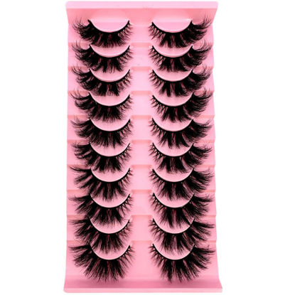 Picture of HBZGTLAD Soft Mink Eyelashes 3D Curl Winged End Eye Elongated Fake Lashes Thick Handmade Natural False Eyelash Messy Cross Lash Wholesale (JF-9)