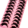 Picture of HBZGTLAD Soft Mink Eyelashes 3D Curl Winged End Eye Elongated Fake Lashes Thick Handmade Natural False Eyelash Messy Cross Lash Wholesale (JF-9)