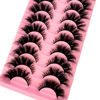 Picture of HBZGTLAD Soft Mink Eyelashes 3D Curl Winged End Eye Elongated Fake Lashes Thick Handmade Natural False Eyelash Messy Cross Lash Wholesale (JF-9)