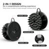 Picture of BEAUTAIL 2 in 1 Silicone Brush, Body Shower Scrubber and Scalp Hair Massager Shampoo Brush, Deeply Cleanse Skin, Dandruff Removal and Hair Growth, Gentle for Women Men Sensitive Skin, 1 Pack (Black)