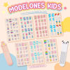 Picture of Modelones Press on Nails for Kids 144Pcs 6 Pack Children Acrylic Fake Nails Pre-glue Full Cover Glitter Gradient Color Cloud Heart Short False Nail Art Kits Sets Christmas Gifts for Kids Girls