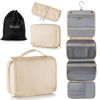 Picture of Elviros Toiletry Bag Hanging Travel Organizer for Men and Women, 3 in 1 Multifunctional Large Makeup Cosmetic Case for Toiletries Accessories, Water-resistant PU Leather Bathroom Dopp Kit Shaving Bag