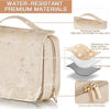 Picture of Elviros Toiletry Bag Hanging Travel Organizer for Men and Women, 3 in 1 Multifunctional Large Makeup Cosmetic Case for Toiletries Accessories, Water-resistant PU Leather Bathroom Dopp Kit Shaving Bag