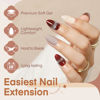 Picture of Oval Round Nail Tips Short Full Matte Oval Almond Gel x Nail Tips 240pcs Easiest Short Acrylic Nail Tips for DIY Nail Art Salon, Luckyfairty Short Oval Gel x Nails, 15 Sizes