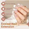 Picture of Coffin Nail Tips Full Matte 240pcs Medium Coffin Gel x Nail Tips Full Cover Clear Coffin False Acrylic Nail Tips DIY Nail Art Salon Press On Nails, 15 Sizes Luckyfairy Gelly Nail Extension