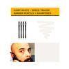 Picture of White Speed Tracer Barber Pencil 4 Pack + Sharpener, Outline Beard Before Trimming for Shaping Tools, Guides, Hair Trimmer, & Shaver, Cut Buddy
