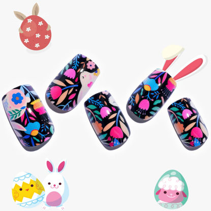 Picture of Easter Press on Nails Medium Square Seeking Rabbit-Square