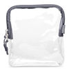Picture of BORSALI Clear Travel Bags for Toiletries - TSA Clear Toiletry Bag for Traveling, Cosmetics, Carry on 3-1-1 Liquids & Other Items - TSA-Approved Quart Size For Luggage, Purse or Car - Gray