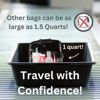 Picture of BORSALI Clear Travel Bags for Toiletries - TSA Clear Toiletry Bag for Traveling, Cosmetics, Carry on 3-1-1 Liquids & Other Items - TSA-Approved Quart Size For Luggage, Purse or Car - Gray