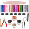 Picture of Hair Tinsel Kit (48 Inch, 16 Colors, 5200 Strands), Glitter Tinsel Hair Extensions with Tools, Fairy Heat Resistant Hair Tinsel Accessories for Women Girls Kids
