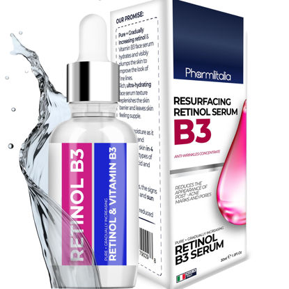 Picture of Resurfacing Retinol Serum for Face with Vitamin B3 - Pure Retinol Face Serum for Anti Aging, Wrinkles, Fine Lines, Acne Scar and Sun Spots for a Radiant Complexion - Boost Collagen and Hydrates