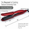 Picture of MBHAIR Ceramic Crimper Iron for Fluffy Hairstyle Curling Iron, Corrugation Crimper Hair Irons, Anti Static Ceramic Hair Crimping Iron Adjust Temperature (Red)