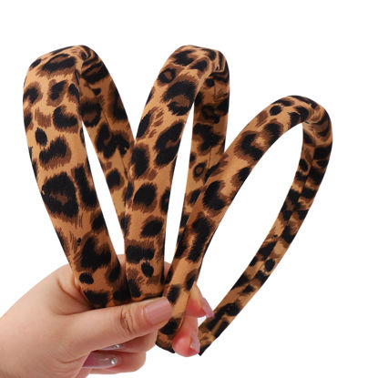 Picture of AUDTOPE 3PCS Headbands for Women Girls,Padded Headband Non Slip Headband with Leopard Print Head Bands Comfortable Headbands Cute Headbands Hair Accessories,Leopard
