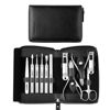 Picture of Manicure Kit, FAMILIFE Professional Manicure Set Nail Kit, 11 in 1 Stainless Steel Nail Clippers Set for Men Pedicure Kit, Men Grooming Kit with Portable Black Leather Travel Case Luxury Gifts for Him