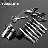 Picture of Manicure Kit, FAMILIFE Professional Manicure Set Nail Kit, 11 in 1 Stainless Steel Nail Clippers Set for Men Pedicure Kit, Men Grooming Kit with Portable Black Leather Travel Case Luxury Gifts for Him