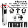 Picture of Manicure Kit, FAMILIFE Professional Manicure Set Nail Kit, 11 in 1 Stainless Steel Nail Clippers Set for Men Pedicure Kit, Men Grooming Kit with Portable Black Leather Travel Case Luxury Gifts for Him