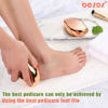 Picture of BEZOX Glass Foot File Callus Remover, Crystal Pedicure Foot Scrubber for Travel Use, Portable Handheld Sized Foot Scraper for Cracked Heel - Shinning Golden