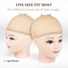 Picture of MORGLES Mesh Wig Cap, 6Pcs Wig Caps Beige Mesh Net Wig Caps Net Caps for Weave Close End Fishnet Wig Cap