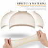 Picture of MORGLES Mesh Wig Cap, 6Pcs Wig Caps Beige Mesh Net Wig Caps Net Caps for Weave Close End Fishnet Wig Cap