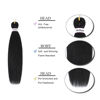 Picture of Liang Dian Pre Stretched Braiding Hair Ombre 16 Inch 8 Packs Synthetic Crochet Braids Hot Water Setting Professional Soft Yaki Texture Synthetic Hair Extensions(16 Inch 1B)