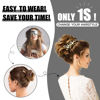 Picture of HMD Tousled Updo Messy Bun Hairpiece Hair Extension Ponytail with Elastic Rubber Band Updo Ponytail Hairpiece Synthetic Hair Extensions Scrunchies Ponytail Hairpieces for Women