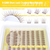 Picture of JIMIRE Brown Self Adhesive Eyelashes Press on Lash Clusters Natural Look Pre Glued Brown Cluster Eyelash Extension Wispy 10-12MM Brown Individual Lashes Clear Band Reusable Self Adhesive Lashes
