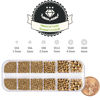 Picture of One Pack 2000 Pcs of Flatback Round Mineral Gold Rhinestones 6 Sizes (1.5-6 mm) with Nail Art Rhinestone Picker Pencil And Tweezers For DIY And Salon Use