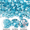 Picture of Two Packs of Flatback Rhinestones 4520 Pcs Colorful Nail Art Rhinestones Flatback Crystal Colorful+Lake Blue Rhinestone with Picker Pencil and Tweezer For Nail Art and Decoration