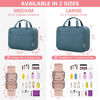 Picture of HXLGMD Travel Toiletry Bag for Women, Portable Makeup Cosmetic Bag with Hanging Hook, Travel Essentials 3 in 1 Packing Organizer Travek Bag for Accessories, Shampoo, Full-size Container, Toiletries