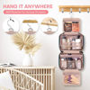 Picture of HXLGMD Travel Toiletry Bag for Women, Portable Makeup Cosmetic Bag with Hanging Hook, Travel Essentials 3 in 1 Packing Organizer Travek Bag for Accessories, Shampoo, Full-size Container, Toiletries