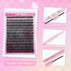 Picture of FADLASH DIY Lash Extension Kit Individual Lashes Cluster D Curl Eyelash Extension Kit D Curl Lash Clusters Lash Applicator Tool for Self Application at Home(KIT 40D-D-12-18mm)